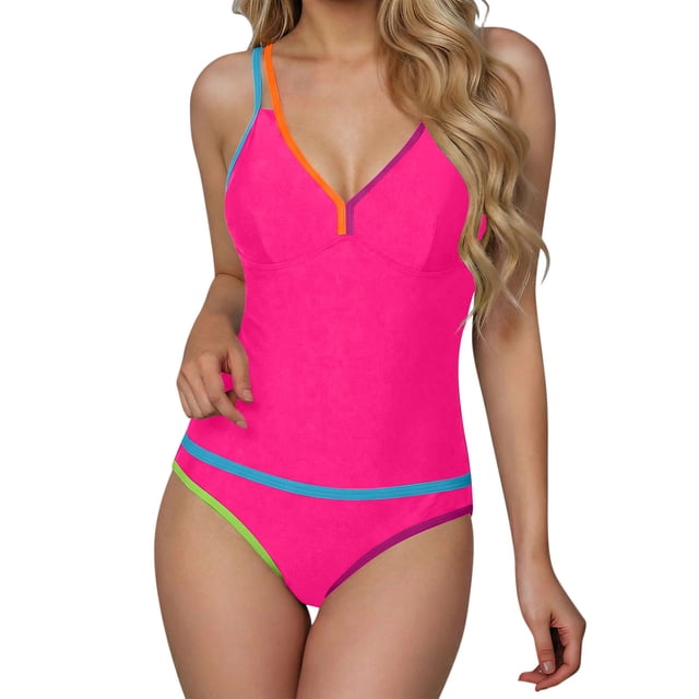 Conjunto de Bikini de Cintura Alta para Mujeres Vendaje sin Espalda Sólido de Dos Piezas de Traje de Baño, Almohadillas Extraíbles de Nylon Ropa de Playa