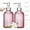 Pink, variant on Bxaolu 13.5 OZ Soap Dispenser, Glass Clear Vertical Stripe with Rust Proof Pump, Refillable Liquid Hand Soap Dispenser,Empty Foaming Soap Dispenser for Bathroom, Kitchen, Dish Soap,Lotion (Pink)