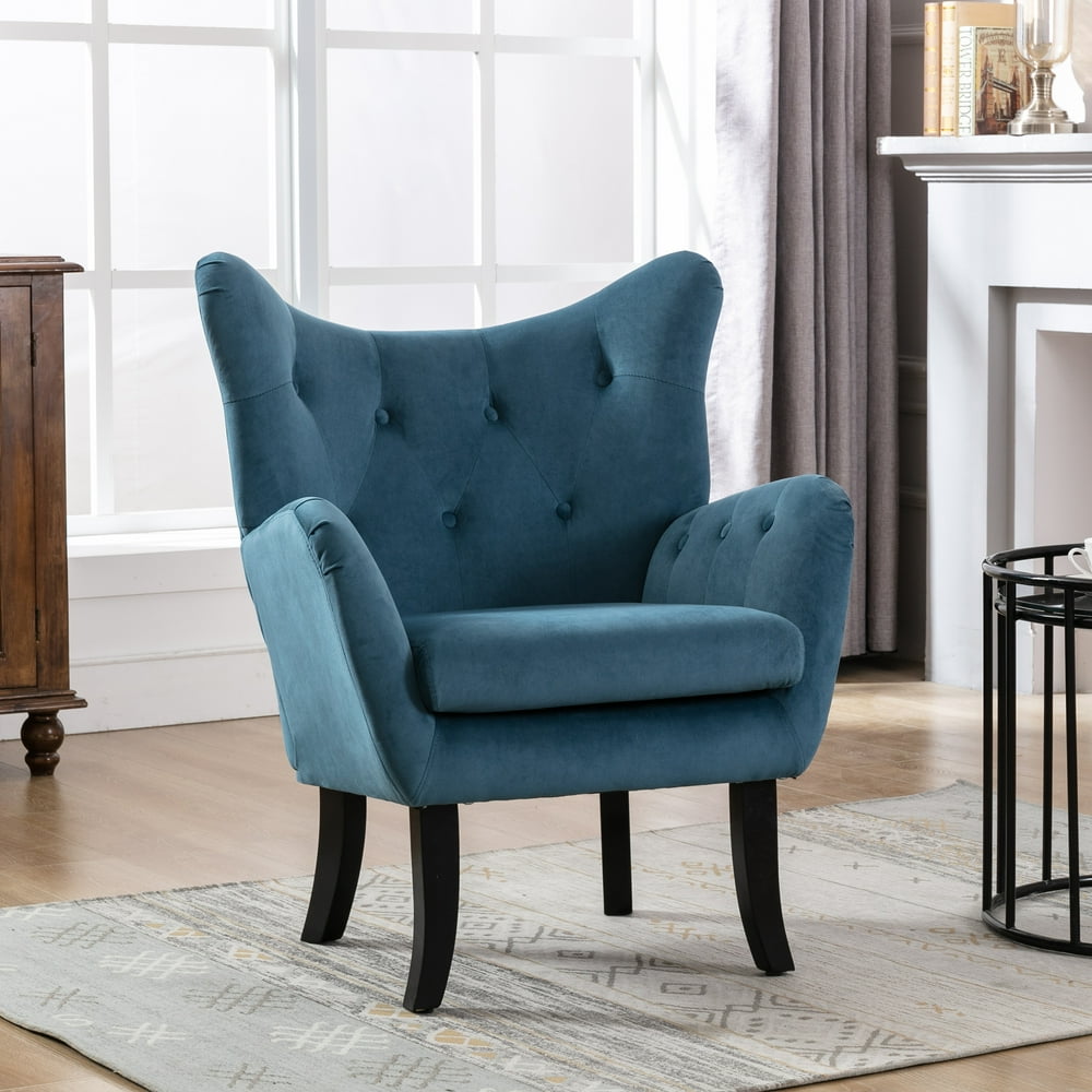 Living Room Accent Chair Wingback Club Chair Upholstered Wingback Reading Chair Sofa Farmhouse 