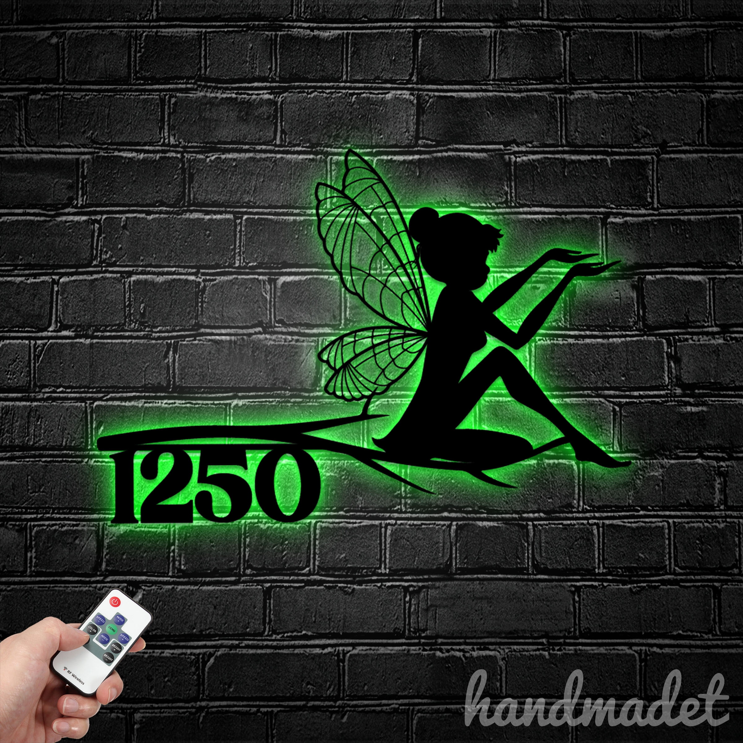 Handmadetneonsign Fairy Address House Number, Fairy House Address Metal, Fairy House Address Sign 63630