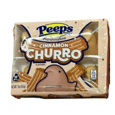 PEEPS Cinnamon Churro Flavored Marshmallow Easter Chicks - 1 Pack