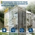 thumbnail image 6 of Large Outdoor Greenhouse, Heavy Duty Wooden Hothouse with Polycarbonate Panels & Lockable Door - Sturdy Wood Frame Garden Conservatory with Adjustable Roof Vent, for Yard, Gardening, 6 of 8