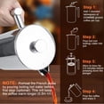 thumbnail image 3 of Secura Cafetera de prensa francesa, prensa de café aislada de acero inoxidable de grado 304 con 2 pantallas adicionales, 50 oz (1,5 litros), plateada, 3 of 5