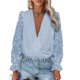 thumbnail image 3 of Top De Manga Larga De Encaje Para Mujer, Blusa De Encaje Suave, Elegante, Cómoda Y Transpirable Para Ir De Compras ANGGREK EE1711, 3 of 6