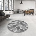 thumbnail image 4 of Ahgly Company Machine Washable Indoor Round Transitional Smokey Gray Area Rugs, 6' Round, 4 of 7
