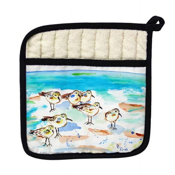 Betsy Drake PT1089 Seven Sanderlings Pot Holder