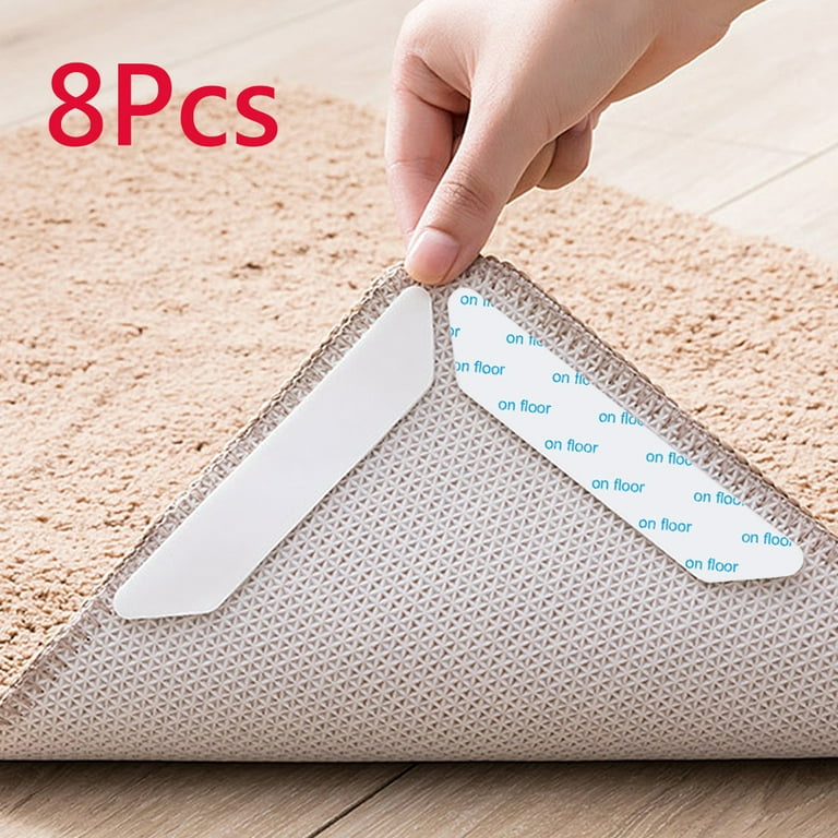 8pcs Rug Grippers, Double Sided Non-Slip Rug Pads Rug Tape