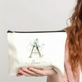 thumbnail image 4 of Green Gradient Letter Personalized Name Makeup Bag New Travel Multifunctional Lipstick Storage Pouch Pencil Case Bridesmaid Gift, 4 of 6