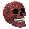 thumbnail image 3 of Day of The Dead Red Floral Roses With Green Petals Sugar Skull Figurine Decor, 3 of 9