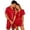 A-Red658, variant on SONXAHE Couples 2‑Piece Satin Stripe Pajama Set Short Sleeve Button Top Matching Shorts Sleepwear