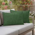 thumbnail image 4 of Pack of 2 Outdoor Pillow Covers 20x12 Inch Waterproof Dark Green Burlap Texture Throw Pillow Covers,Decorative Couch Pillow Shams Protectors Farmhouse Vintage Green Patio Pillowcases Cushion Covers, 4 of 8