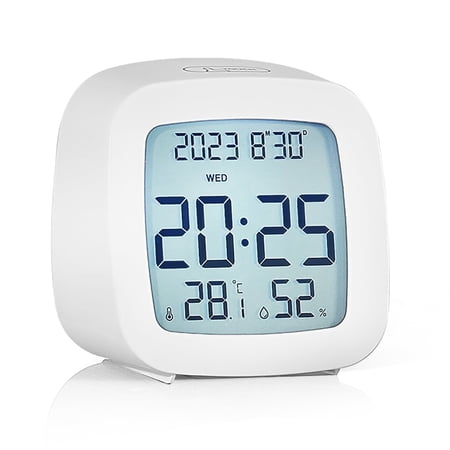 DAYBETTER Square Digital Alarm Clock , Multi-Functional Bedside Mini Clock , Large Display, Snooze, Time,Temperature, for Living Room, Bedroom, Office