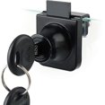 thumbnail image 2 of 4 piezas de cerradura de puerta de vidrio, cerradura de vitrina, pestillos de seguridad de apertura doble o simple, para puerta de vidrio de 5-8 mm, llave separada sin taladrar, al, 2 of 3