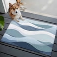 thumbnail image 4 of Rectangle Area Rug 2x3ft, Sea Water Ripple Stripe Gradient Non-Shedding Washable Area Rug, Abstract Beach Ocean Waves Non Slip Low-Profile Rugs for Living Room, Bedroom Dining Room, 4 of 9
