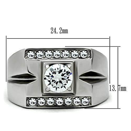 TK316 High polished no plating Stainless Steel Ring with AAA