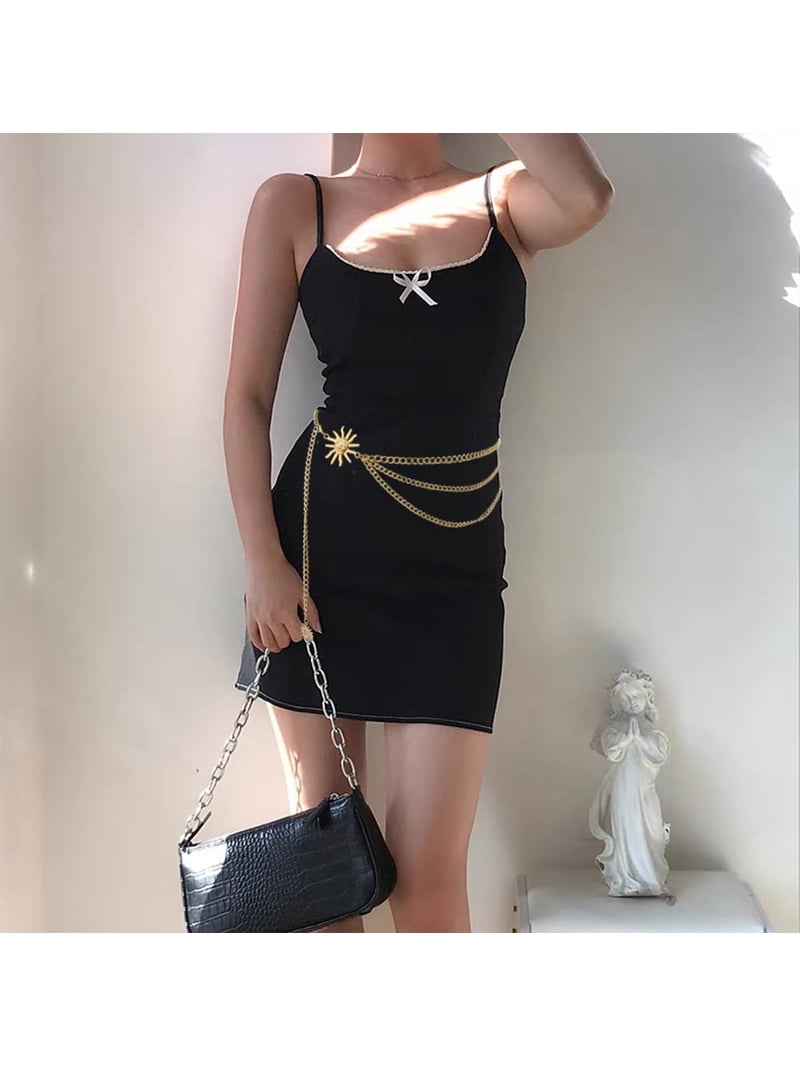 XIATIAN Chain Belts for Women Fashion Plus Size Waist Chain Belt Gold Silver Waist Belt Belly Chain Waist Belt Body Chain for Dress