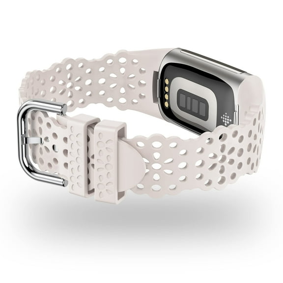 TOYOUTHS Lace Band Compatible with Charge 5 Bands for Women Girls, Sport Soft Silicone Fall Fancy Dressy Designer Waterproof Breathable Replacement Stretchy Straps