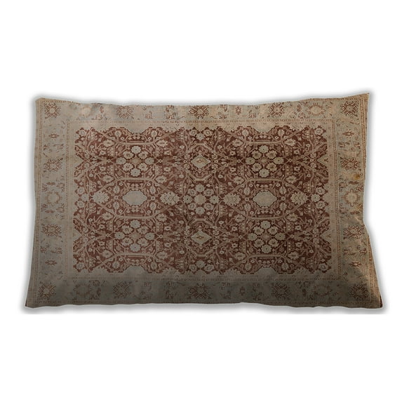 Ahgly Company Outdoor Rectangular Mid-Century Modern Lumbar Throw Pillow, 13 inch by 19 inch