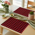 thumbnail image 3 of Christmas Buffalo Plaid Placemats Set of 4 Red and Black Checkered Place Mats Table Mats Kitchen Dining Home Outdoor Party Table Decoration, 3 of 9