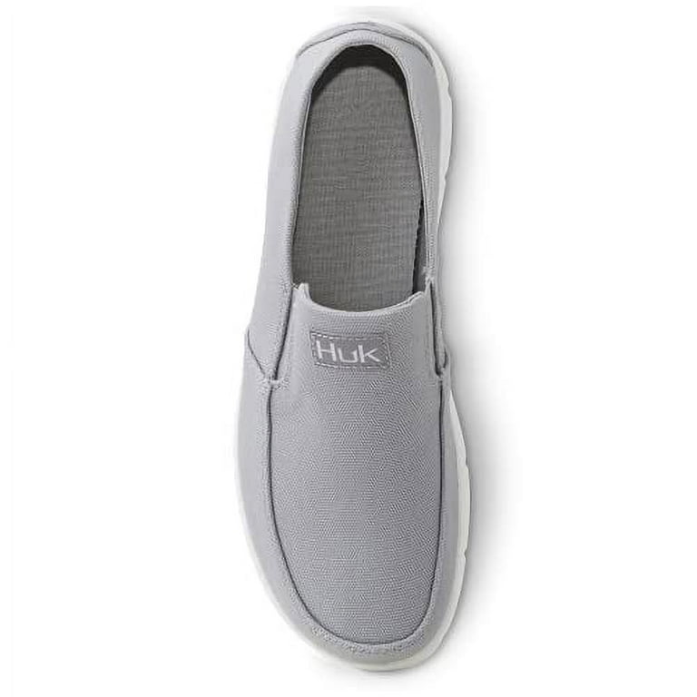 HUK Brewster Slip On Shoe | Wet Traction Fishing & Deck Shoes, Gray, 7