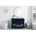 thumbnail image 6 of 42 inch single bathroom vanity in blue with backsplash, 6 of 8
