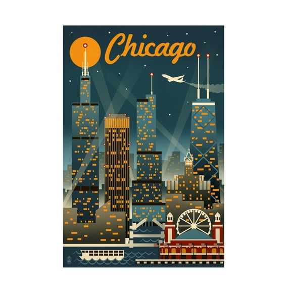 Lantern Press 'Travel 123' Canvas Art