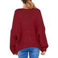 thumbnail image 4 of Vedolay Sweaters for Women Trendy Lightweight Cardigan Comfy Going Out Fall Coat Red,One Size, 4 of 4