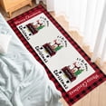 thumbnail image 2 of Kitchen Rugs and Mats Set of 1 Christmas Gnomes Buffalo Red Plaid Truck Snowflakes Kitchen Sink Mat,Non-Slip Area Runner Rug,Washable Floor Mat for Home Dining Room Office 20"x47", 2 of 6
