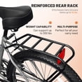 thumbnail image 6 of Marknig 26" Cruiser Bike, 1-Speed Beach & City Cruiser Bicycle for Adult Women and Men with Rear Rack, Gray, 6 of 11