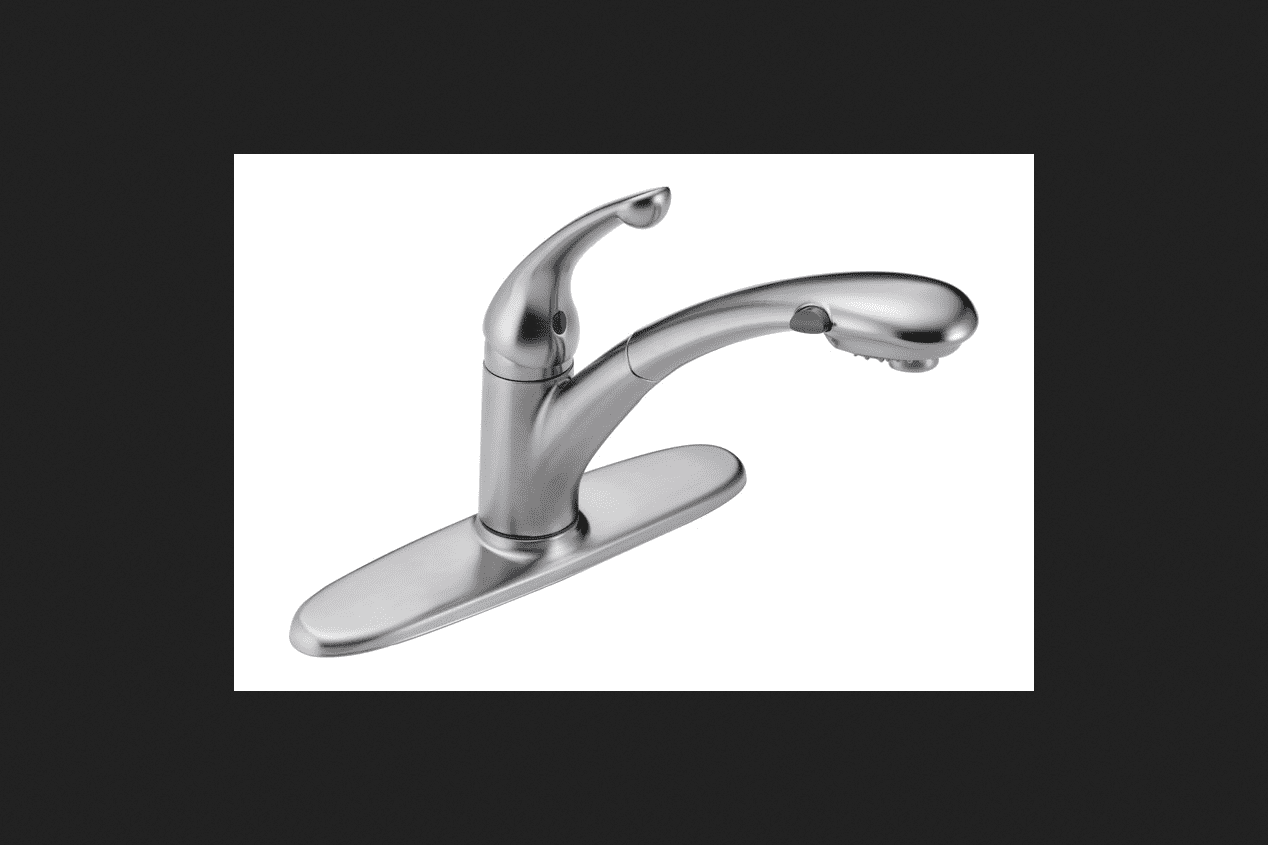 Delta 470ArDst Arctic Stainless Steel PullOut Kitchen Faucet