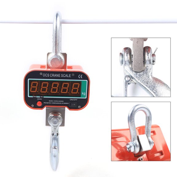 Miumaeov 6600lbs/3T Digital Crane Scale LED Display Heavy Duty Industrial Crane Scale with Remote Control and Adapter