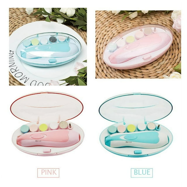 Electric Baby Nail Trimmer Kids Infant Safe Scissors Babies Manicure Clipper Cutter Nail Care - with Light