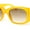 Yellow - Brown, variant on Womens Thick Temple Mod Fashion Rectangle Plastic Chic Sunglasses Tortoise - Smoke
