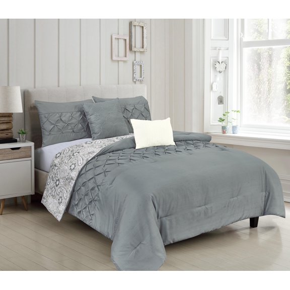 Francesca 5-Piece Reversible Comforter Set in King