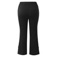 thumbnail image 5 of Capri Pants for Women 2025 Elastic Waist Button Slit Lightweight Flared Capris with Pockets Womens Cropped Pants, 5 of 6
