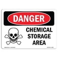 thumbnail image 1 of SignMission OS-DS-A-1218-L-2046 12 x 18 in. OSHA Danger Sign - Chemical Storage Area, 1 of 1