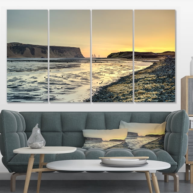 Dyrholaey View Until Reynisfjara - Grande Impression sur Toile de Bord de Mer