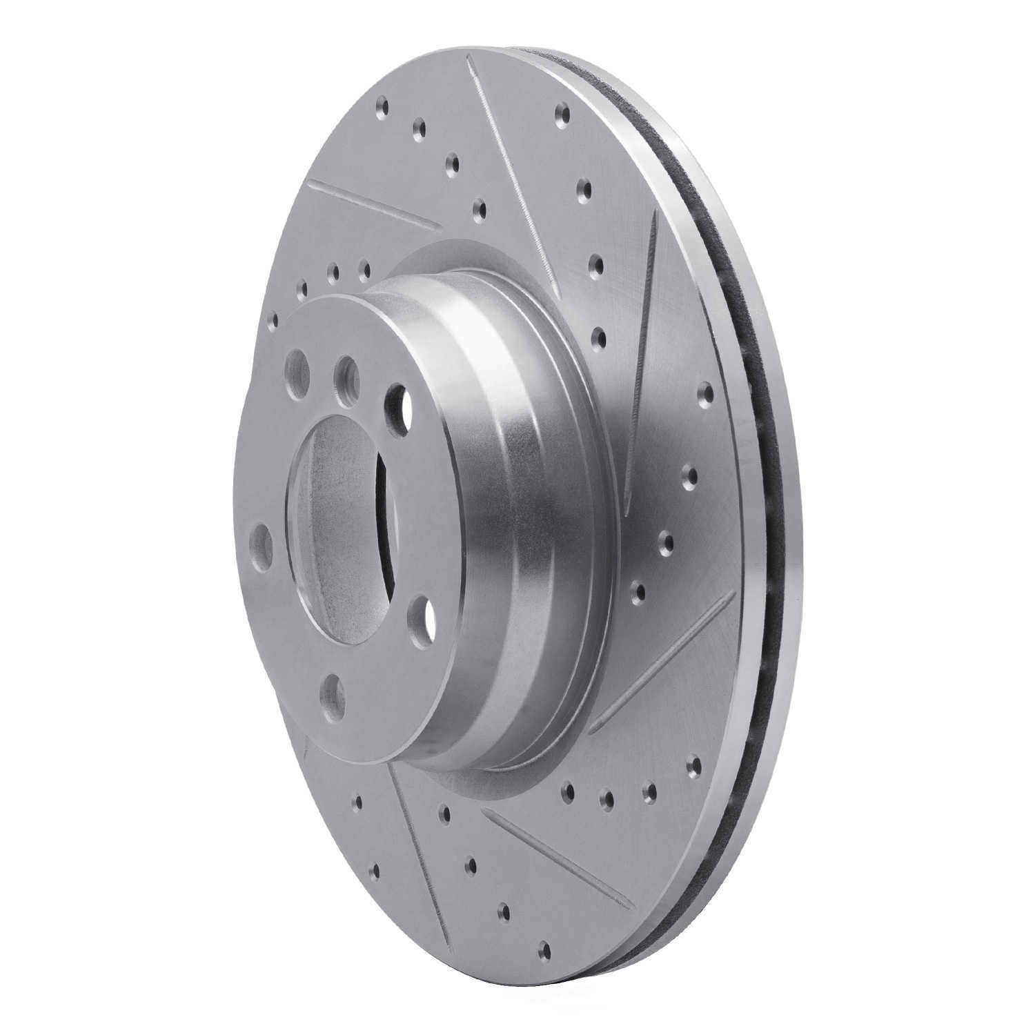 Dynamic Friction Company 631-31121R DFC Brake Rotor - Drilled And Slotted - Silver