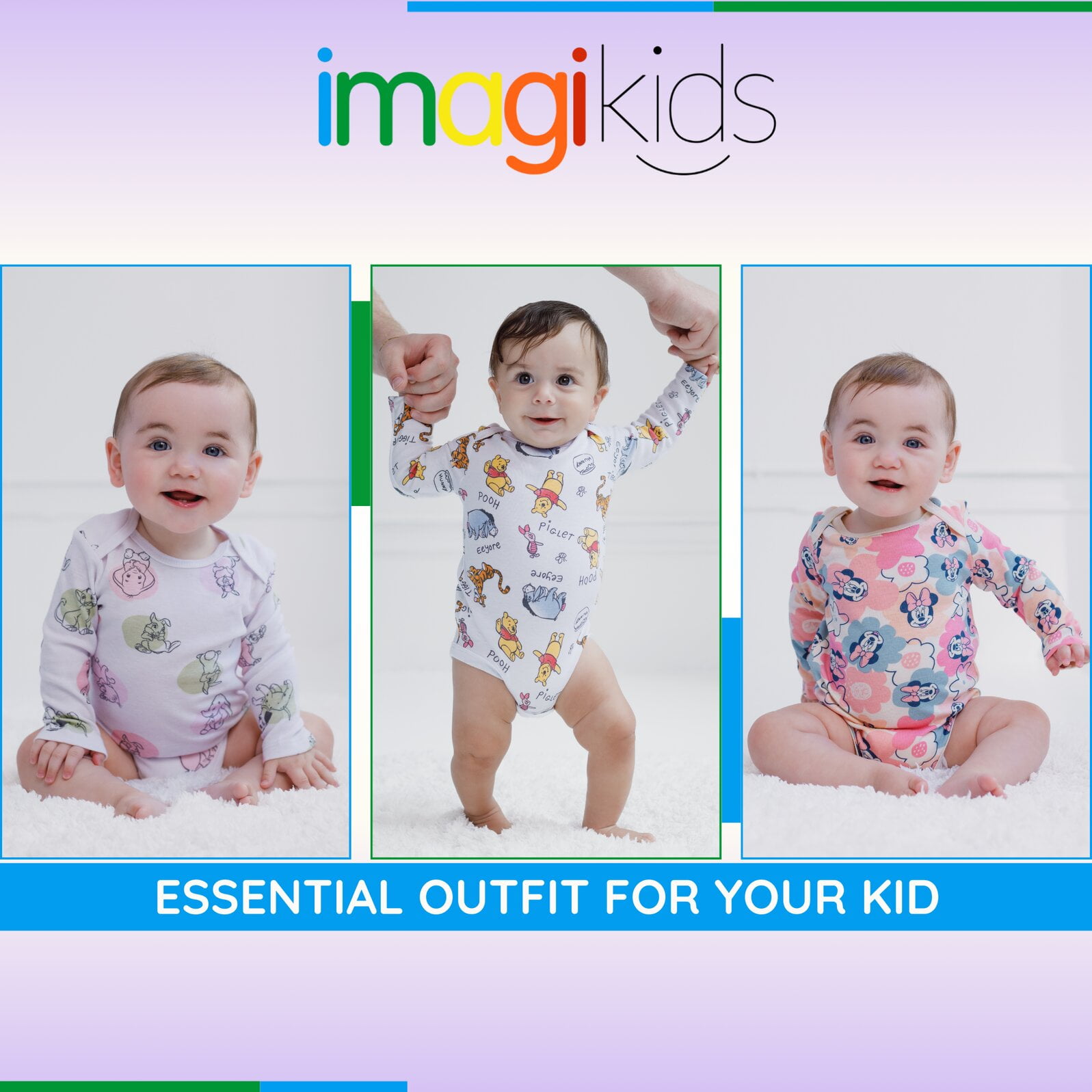 Disney Minnie Mouse 3 Pack Cosplay Bodysuits Newborn to Infant