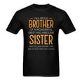 thumbnail image 2 of Brother C-T shirt, Brother Birthday Day Gifts, Funny Fathers Day Gift for Brother from Sister, Black, 2 of 5