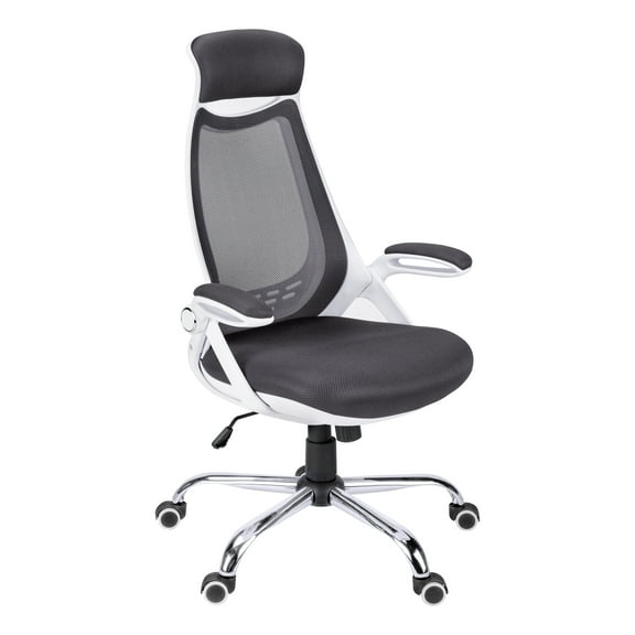 Monarch Specialties Office Chair, Swivel, Ergonomic, Armrests, Computer Desk, Work, Grey Mesh