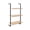 Light Oak/Black, variant on happimess Madera 72.05" Classic Industrial 5-Shelf Wood Wall-Mounted Open Ladder Bookcase with Metal Frame, Brown/Black