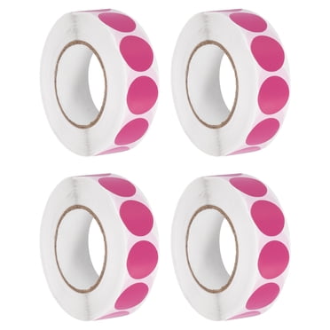 Uxcell Colored Dot Stickers 0.7", 4000 Pcs Color Coding Labels Blank Circle Stickers Adhesive Round Price Labels for Inventory Office Garage Classroom, Magenta