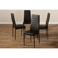 thumbnail image 4 of Baxton Studio Armand Modern and Contemporary Brown Faux Leather Upholstered Dining Chair (Set of 4), 4 of 5