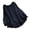 Blue Shirts, variant on CAIVO Women Ladies Summer Blouse Solid Color Loose Ruffle Bottom Crew Neck Long Sleeve Shirt Versatile Back To School Tops