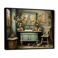 thumbnail image 2 of Designart "Bathroom Toilet Vintage beauty I" Bath & Laundry Floater Framed Canvas Art Print, 2 of 7