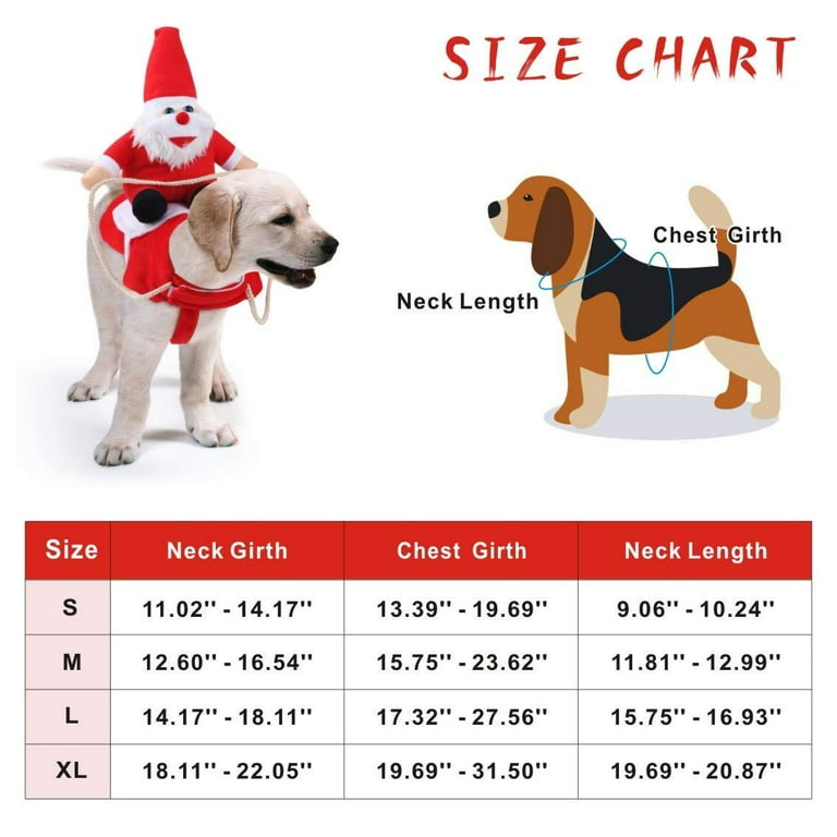 Halloween/Christmas Funny Pet Dog/Cat Santa Claus Carry Christmas Present  Costume Pet Dog Party Jumpsuit Clothes