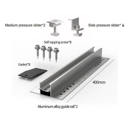

Solar Panel Aluminum Bracket Mounting System Color Steel Tile Photovoltaic Rail