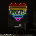 thumbnail image 4 of Glowneon LGBT Love Flag Neon Sign, Happy Pride Day Heart Led Sign, 4 of 5