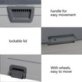 thumbnail image 5 of Hassch Outdoor Storage Box, 75 Gallon Indoor & Outdoor Deck Box with Lockable Lid, Waterproof Bin with Handles and Wheels for Patio Cushions, Gardening Tools, Grey, 5 of 8